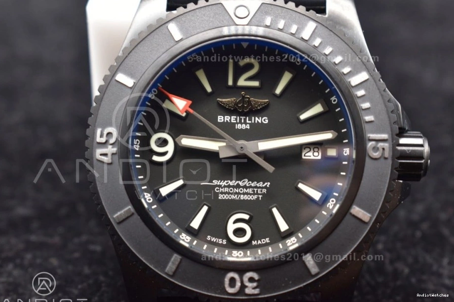Superocean On Automatic A Rubber Black Black 1171 Edition TF Dial 44 Bezel SunProtective Black Best 1:1 Strap 1003